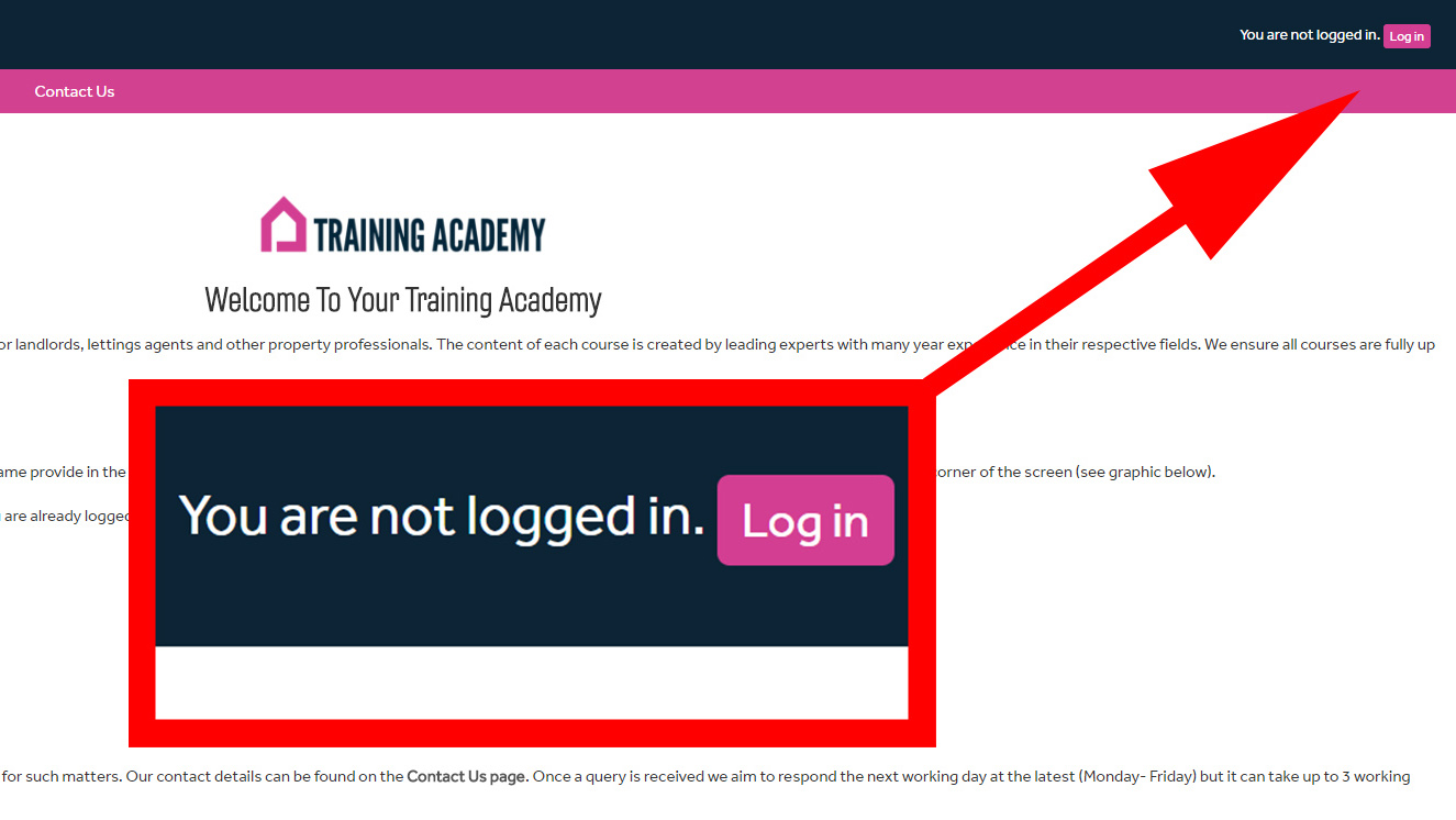 Graphic of log in button